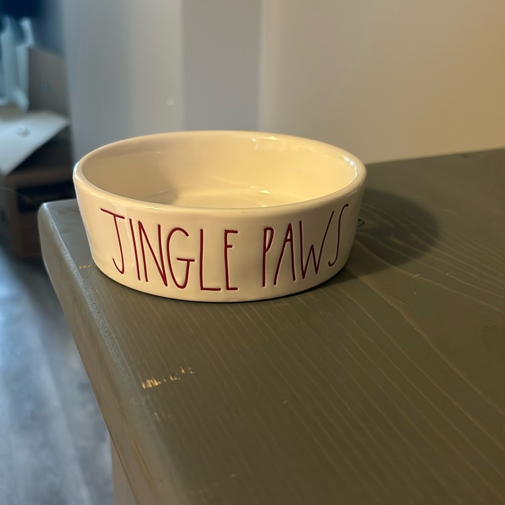 2/$22 Rae Dunn Jingle Paws small pet dish